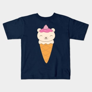 Polar Ice Cream Bear T-Shirt Kids T-Shirt